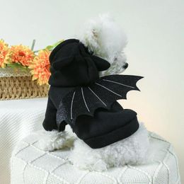 Dog Apparel Clothes Autumn Winter Cute Christmas Halloween Little Bat Coseplay Transformation Outfit Open Button Hoodie Teddy Frise