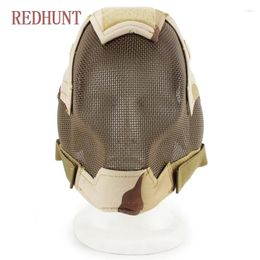 Cycling Caps Hunting Full Face Mask Tactical Durable Steel Metal Mesh Military Army Wargame Paintball Head Protective