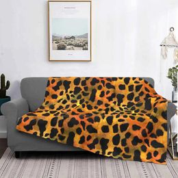 Blankets Leather-Animal Print Air Conditioning Soft Blanket Leather Animal Pattern A On?a Watercolour