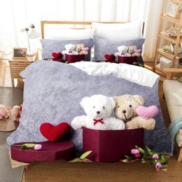 Bedding Sets Cartoon Teddy Bear Set Kids Bedclothes Decor Home Textile For Adults Design Bedroom Comforter Cute Duvet Cover