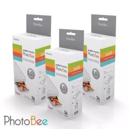 Paper Selfadhesive 3Box Photo Paper and Ink Cartidge For PhotoBee Photo Printer Inkless Printing Android IOS Printer #R10