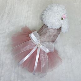 Dog Apparel Summer Tutu Dress Maltese Poodle Bichon Frise Schnauzer Clothes Pet Clothing Wedding Dresses Costume Skirt