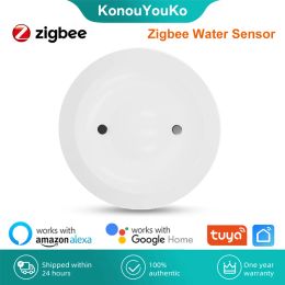 Detector Tuya Zigbee Water Immersion Sensor Water Leakage Detector Smart Life App Remote Monitoring Smart Home Automation Linkage Alarm