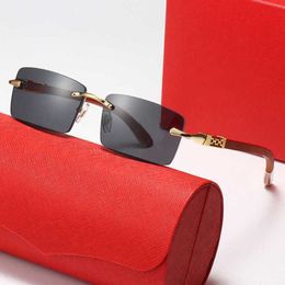 High quality fashionable sunglasses 10% OFF Luxury Designer New Men's and Women's Sunglasses 20% Off wooden leg square Spring optical frame glasses