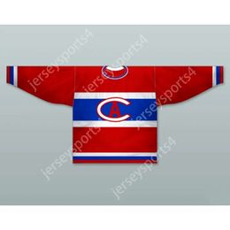 Gdsir Custom RED 1913-15 MONTREAL HOCKEY JERSEY NEW Top Ed S-M-L-XL-XXL-3XL-4XL-5XL-6XL