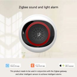 Siren Tuya Smart Home Antitheft Horn USB/Battery Powered Zigbee Wireless Audible and Visual Alarm Large Decibel Security Monitoring