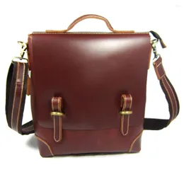 Wallets Luxury Italian Genuine Leather Briefcase Men Business Bag Attache Case Male Office Laptop Tote Portfolio