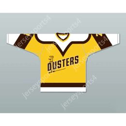 Gdsir Custom BILL 'GOLDIE' GOLDTHORPE 7 BINGHAMTON BROOME DUSTERS YELLOW HOCKEY JERSEY NEW Top Ed S-M-L-XL-XXL-3XL-4XL-5XL-6XL