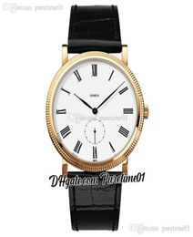 2022 Calatrava 5119J001 Automatic Mens Watch 40mm 18K Yellow Gold White Dial Roman Markers Black Leather Strap 11 Styles Watches 7128533