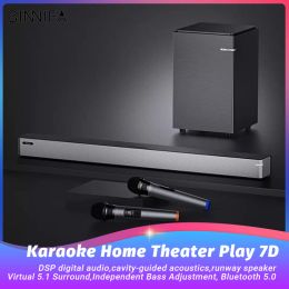 System BINNIFA Karaoke Home Theatre Subwoofer Speakers Play 7D DSP Digital Audio Bluetooth 5.0 60Hz Bass Virtual 5.1 Surround Sound