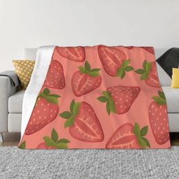 Blankets Strawberry Pink Cute Plaid Blanket Hypoallergenic Throw For Luxury Bedding Affordable