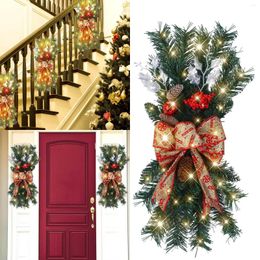 Decorative Flowers The Cordless Prelit Stairway Trim Lavender Wreaths For Front Door Valentines Wreath With Lights Battery Operated Timer