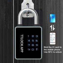 Control TUYA/TTLOCK APP Electronic Smart Door Lock Biometric Fingerprint Padlock Portable Keyless Quick Unlock AntiTheft Password Lock