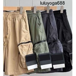 2024 Mens Island Shorts Stone Designers Cargo Patches Summer Sweatpants Sports Trouser Big Pocket Overalls Trousers Zippper Mens Pants jg668