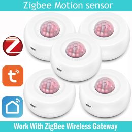 Detector Tuya Zigbee Human Body PIR Motion Sensor Smart Life APP Remote Check Smart Home Security Sensors For Alexa Google Home