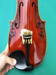 Real s High grade Hand carved flower violin44 solid wood Red wine violin beginner student Professional musical instruments7193398
