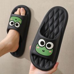 Slippers 2024 Cartoon Frog EVA Men Women Couple Non-Slip Slides Ladies Outdoor Indoor Shoes Thick Bottom Sandals