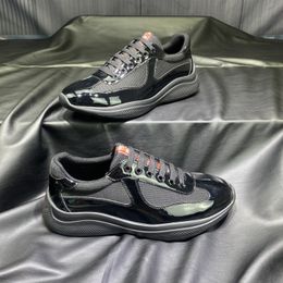 P210-3 Högkvalitativa nya mäns casual skor sneakers, dubbla andningsbara mesh tygspegel patent läder andas bekväma ljus mjuk storlek 38-46