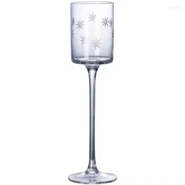 Wine Glasses Japanese Hand-carved Short Straight Trend Cocktail Glass Creative High Foot Fashion Martini Champagne Bar