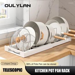 Kitchen Storage Pot Pan Rack Multifunction Cabinet Built-in Holder Under Sink Organiser Extendable Lid