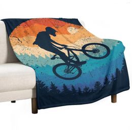 Blankets Mountain Biking Retro Throw Blanket Luxury Warm For Winter Decorative Sofa Weighted