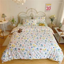 Bedding Sets American Floral Set For Home Cute Sheet Girl Bed Qulit Linens Duvet Cover Flat