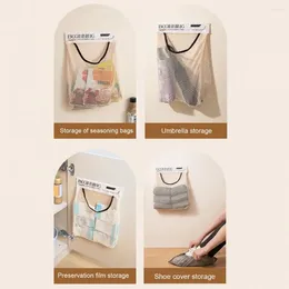 Storage Boxes Garbage Bag Holder Capacity Hanging Mesh Pouch Portable Kitchen Wall Mounted Trash Container Efficient Organiser