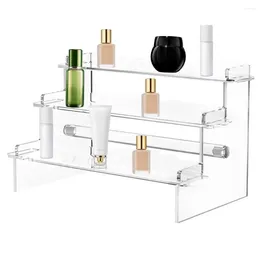 Storage Boxes Rack Versatile Acrylic Display For Home Desktop Perfumes Food 3-layer Organizer Stand Figure Toys Cupcakes More