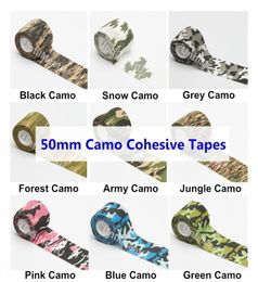 Protective Camouflage Tattoo Grip Bandages 50mm Self Adhesive Elastic Camo Wraps Sport Protection 2 Inch Tapes Grip Accessories 127003584