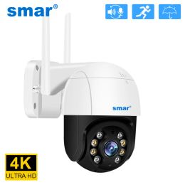 Cameras Smar 4K 8MP Wifi PTZ Camera 5x Digital Zoom AI Human Detect ONVIF Wireless CCTV IP Camera Home Security Protection Two Way Audio