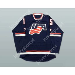 Gdsir Custom USA NATIONAL TEAM BLUE HOCKEY JERSEY NEW Top Ed S-M-L-XL-XXL-3XL-4XL-5XL-6XL