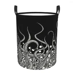 Laundry Bags Horror Monster Tentacles Cthulhu Hamper Large Clothes Storage Basket Toy Bin Organizer For Kids