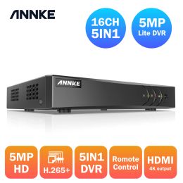 Recorder ANNKE 16CH 5MP Lite 5in1 AHD DVR support CVBS TVI AHD Analogue IP Cameras HD P2P Cloud H.264 VGA video recorder RS485 Audio
