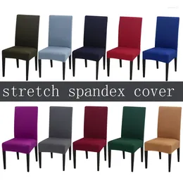 Chair Covers Solid Colors Cover Dining Room Restaurant Weddings Banquet El Elastic Flexible Stretch Spandex