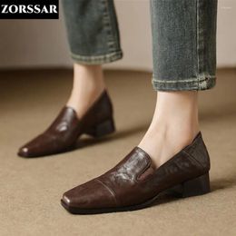 Casual Shoes Women Fashion Flat Single Feamle Autumn Pointed Toe Black Brown Loafers Soft Sole Ladies Deep Mouth Flats