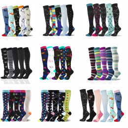 Socks Compression Socks Dropship Multi Pairs Football Socks Outdoor Sports Nursing Running Fitness Socks Golfs Tube 5/6/7 Pairs/Set