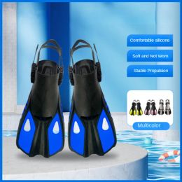 Accessories 2022 Adult Diving Fins Adjustable Swimming Training Short Fins Mermaid Fins Swimming Shoes Men's Women's Silicone Scuba Fins