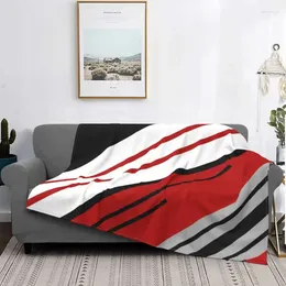 Blankets Fleece Diagonal Stripes Design Lance Blanket Warm Flannel Elegant Abstract Geometric Pattern For Bedroom Car Sofa Quilt