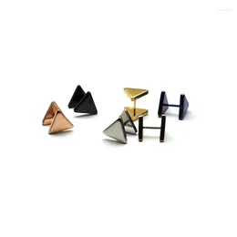 Stud Earrings Alisouy Fashion Ear Jewellery 6 8 10mm Triangle 316L Stainless Steel Punk Men Pierced Screw-back For Women