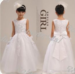Dresses girl long design formal dress quality child puff princess wedding dress for flower girl