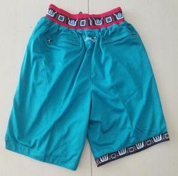 Team Shorts Vintage Basketball Zipper Pocket Running Clothes Vancouver Green Just Done Size SXXL8605954