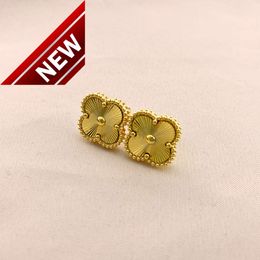 vans clover earrings 18k designer fourleaf clover earring for women senior classic small fragrant wind earrings new clover ear ring light luxury flash mens earloop