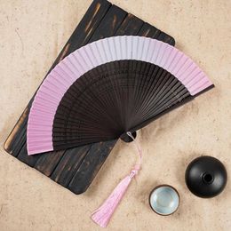 Decorative Figurines Handheld Fan Pretty Bamboo Vintage Dancing Printing Wood Spanish Hand Party Supplies Ancient