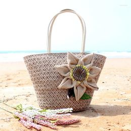 Evening Bags Sunflower Small Fresh Straw Bag Woven Beach Women's