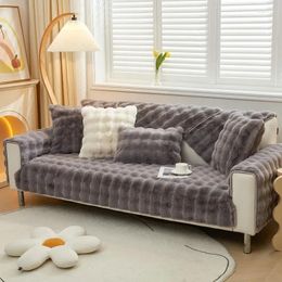 Chair Covers Promotion Thicken Bubble Velvet Non-slip Sectional Sofa Towel - Winter Warm Super Soft Plush L-shape Couch