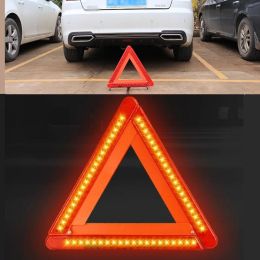 Signal Foldable Roadblock LED Warning Triangle Safety Emergency Reflective Stop Hazard Red Sign Vehicle Emergency Triangle Tripod