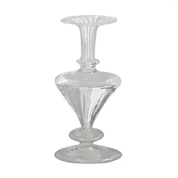 Vases Glass Vase Minimalist Flower Pot Desktop Ornament Arrangement For Entrance Coffee Table TV Cabinet Office Home Decoration