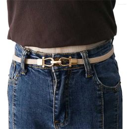 Belts Fashion Design Waist Belt On Pants Coat Dress Decoration Women Thin Elastic Band Corset Metal Buckle
