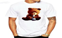 Men039s TShirts Mens Clothing Men39s T Shirt Cartoon Fun Ted Bear Smoking Bong Cotton Crew Neck Zz Short Fashion Summer Men4239361