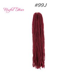 Dreadlocks DIY Crochet Hair Extensions Locks Synthetic Hair Weave Ombre Blonde 18Inch Braiding Hair Sister Micro Locs Dhgate for B5235143